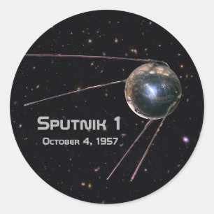Sticker Rond Spoutnik 1 Satellite