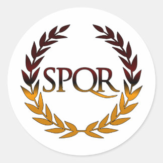 STICKER ROND SPQR