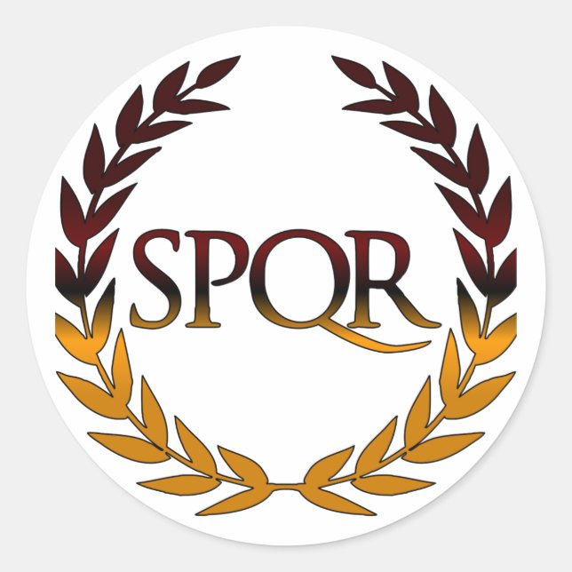 STICKER ROND SPQR (Devant)