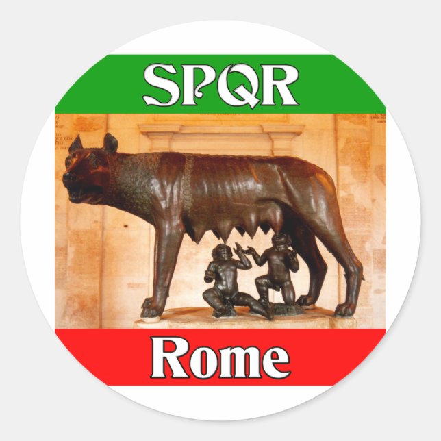 Sticker Rond SPQR Rome (Devant)