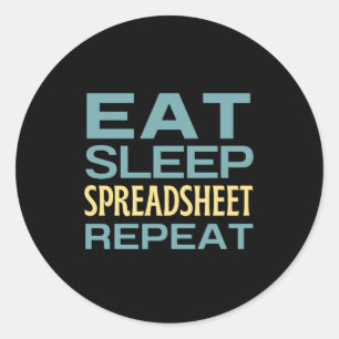 Sticker Rond Spreadsheet Spreadsheet Repeat Classic Round Stick