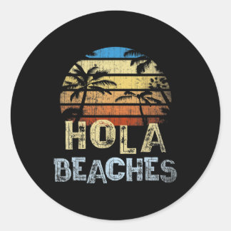 Sticker Rond Spring Break 2021 Hola Beaches Vacation Tropical B