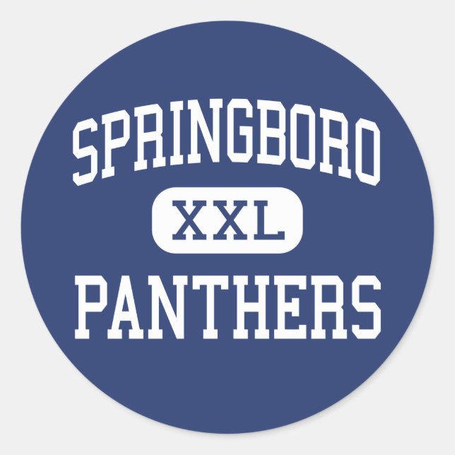 Sticker Rond Springboro - Panthers - High - Springboro Ohio (Devant)