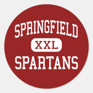 Sticker Rond Springfield - Spartans - Lycée - Akron Ohio