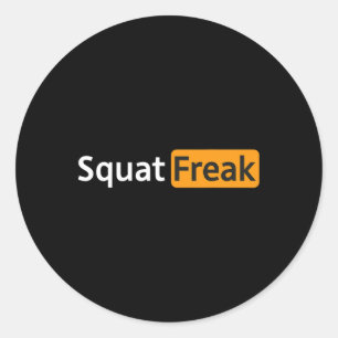 Sticker Rond Squat Freak Funny Gym Bodybuilding Fitness entraîn