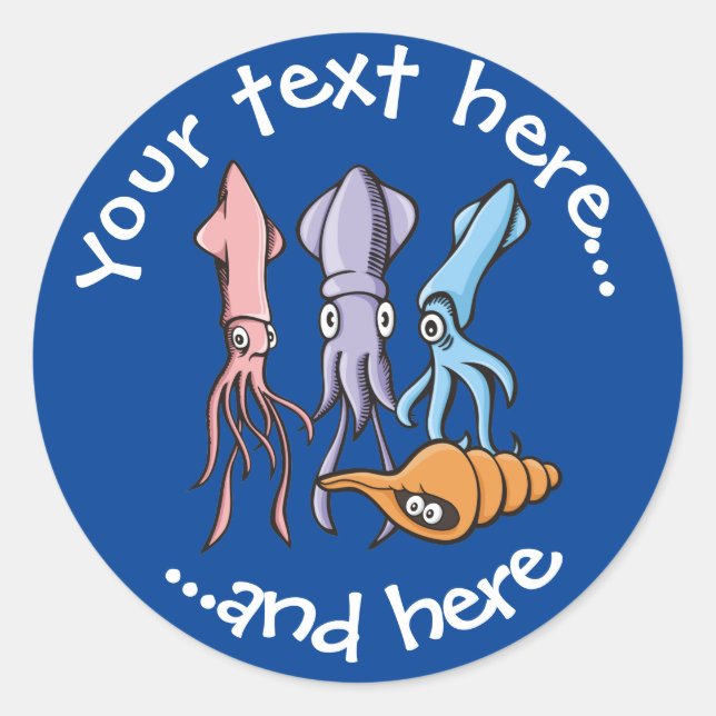 Sticker Rond Squid (Devant)