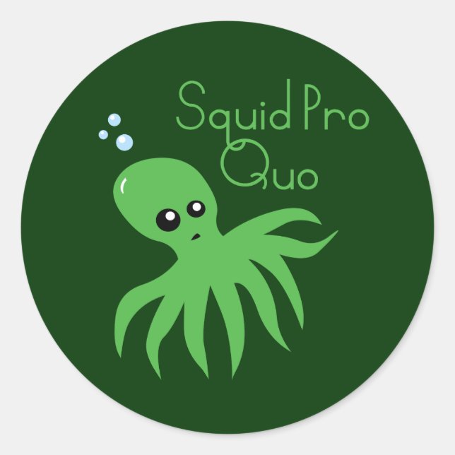 Sticker Rond Squid Pro Quo (Devant)