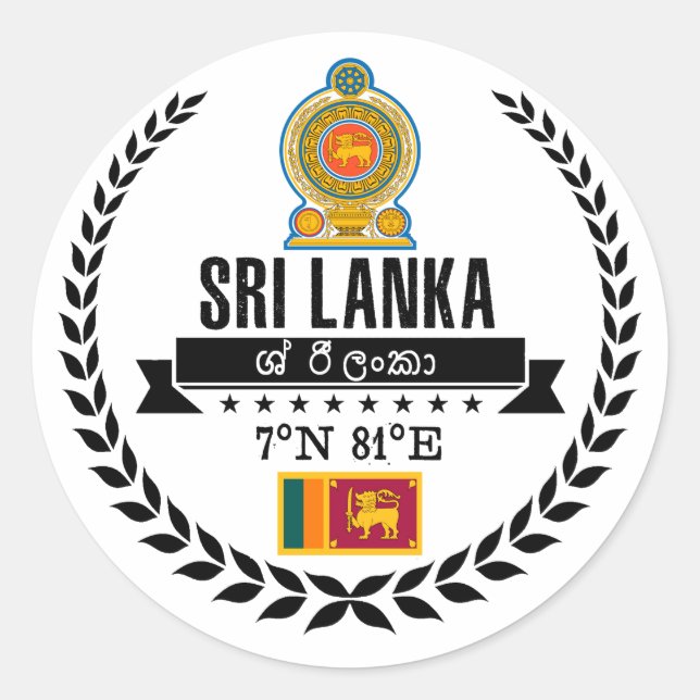 Sticker Rond Sri Lanka (Devant)