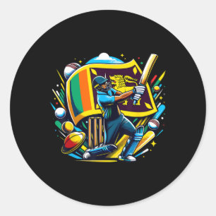 Sticker Rond Sri Lanka Cricket Maillot de cricket sri-lankais 1
