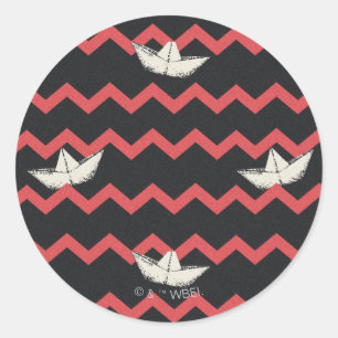 Sticker Rond SS Georgie Boat Chevron Motif