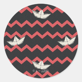 Sticker Rond SS Georgie Boat Chevron Motif