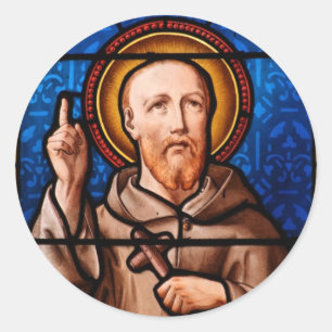 Sticker Rond St Bernard d'art en verre souillé de Clairvaux