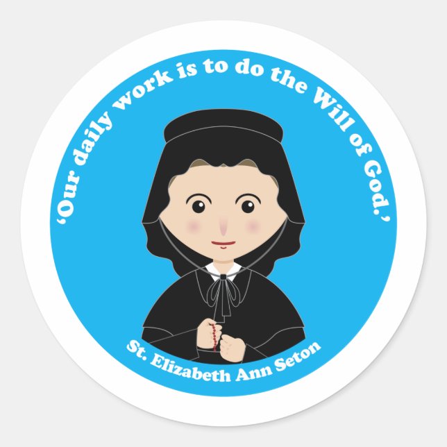 Sticker Rond St. Elizabeth Ann Seton (Devant)