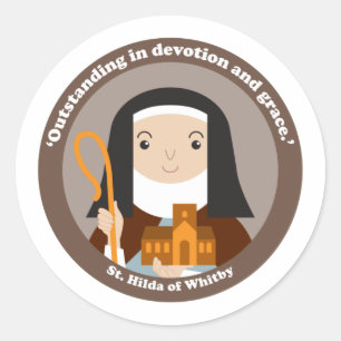 Sticker Rond St. Hilda de Whitby