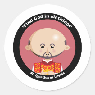 Sticker Rond St Ignatius de Loyola