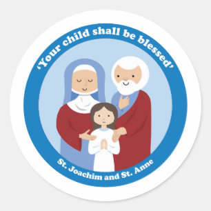 Sticker Rond St. Joachim et Sainte-Anne
