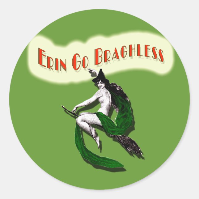 STICKER ROND ST. JOURNÉE DES PATRICKS : ERIN VA SANS FRAPPE (Devant)