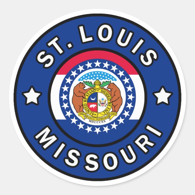 Sticker Rond St. Louis Missouri (Devant)