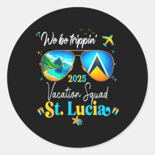 Sticker Rond St. Lucia Vacation Famille Amis Voyage Croisière 2