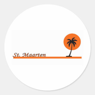 Sticker Rond St Maarten