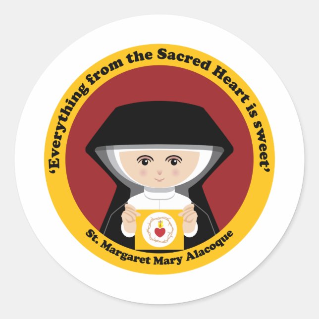 Sticker Rond St. Margaret Mary Alacoque (Devant)