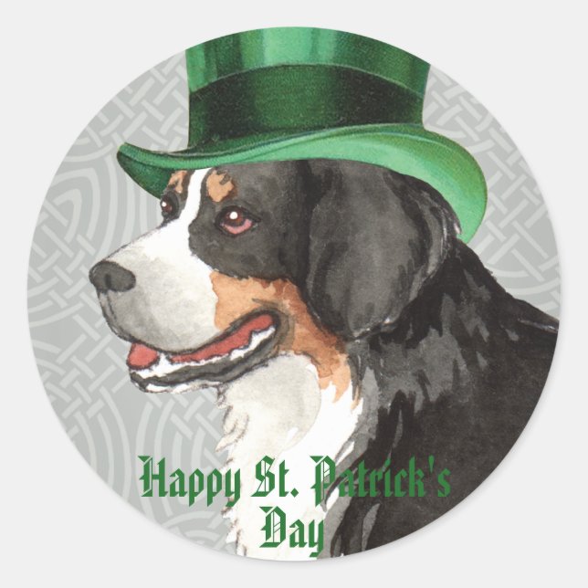 Sticker Rond St. Patrick's Day Berner (Devant)