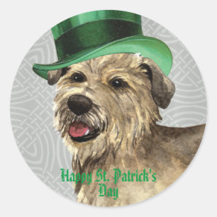 Sticker Rond St. Patrick's Day Glen of Imaal Terrier Classic Ro