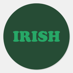 Sticker Rond St. Patrick's Day Irish Green