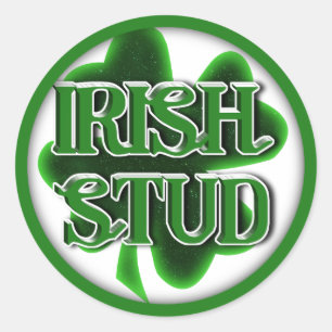 Sticker Rond St. Patrick's Day Irish Stud