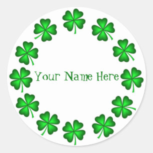 Sticker Rond St Patrick's Day Name