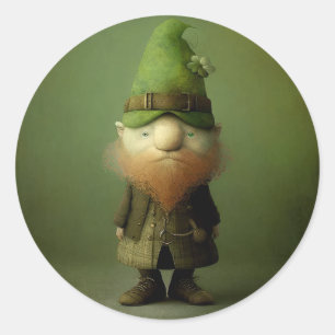 Sticker Rond St. Patrick's Leprechaun #4