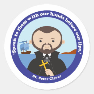 Sticker Rond St. Peter Claver