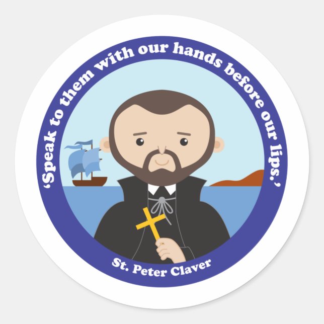 Sticker Rond St. Peter Claver (Devant)