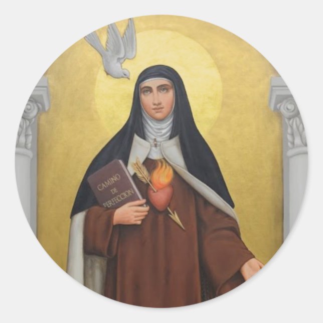 Sticker Rond St Teresa d'Avila Teresa de Jésus (Devant)