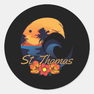 Sticker Rond St Thomas Travel
