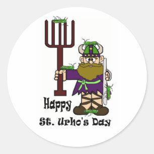 Sticker Rond St Urho avec un bon nombre d'autocollants de