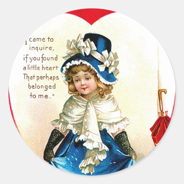 Sticker Rond St. Valentine's Greeting (Devant)