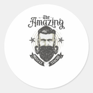 Sticker Rond Stache musculaire