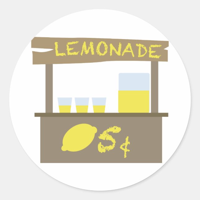 Sticker Rond Stand de citronnade (Devant)