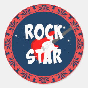 Sticker Rond "Star du Rock"