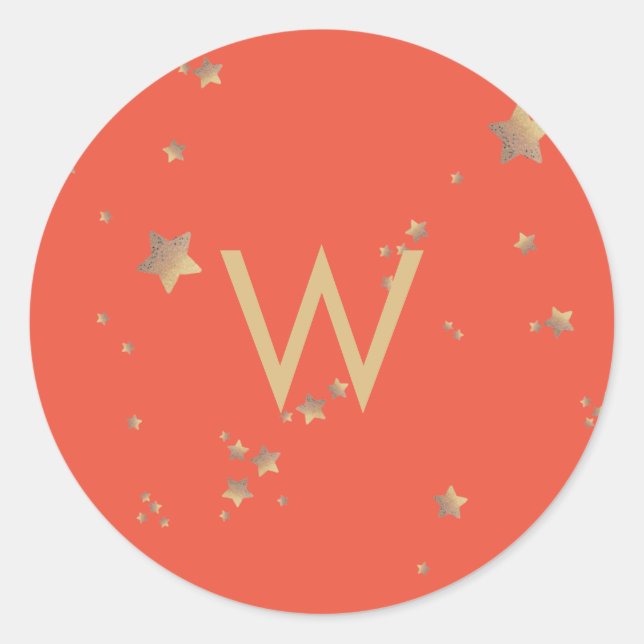 Sticker Rond Star moderne Green Cherry Rouge Noël heureux (Devant)