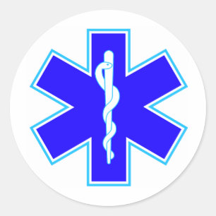 Sticker Rond Star of Life (ambulance)