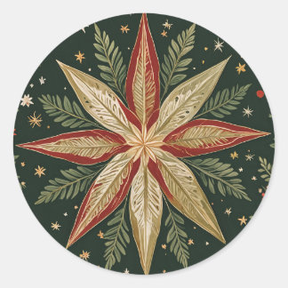 Sticker Rond Star of Wonder Floral