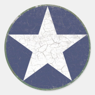 Sticker Rond Star Roundel Rustic