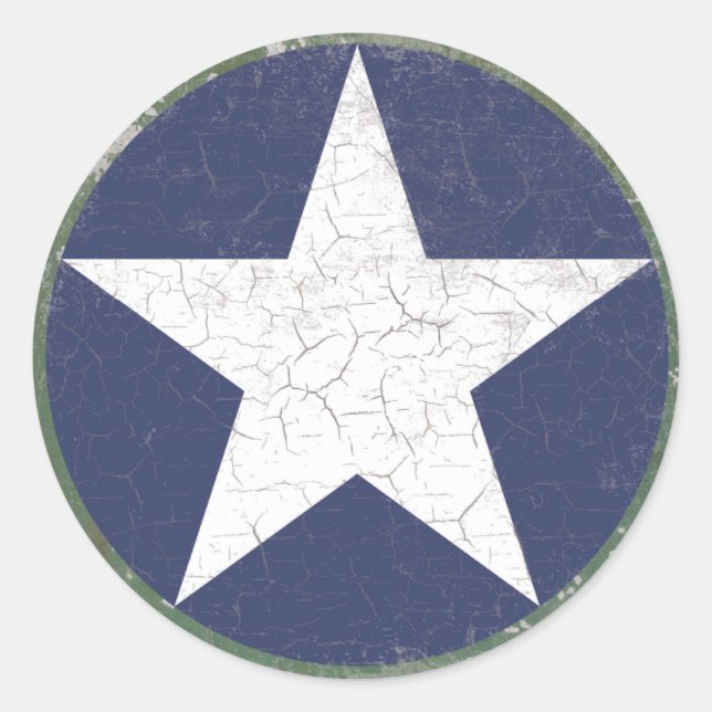 Sticker Rond Star Roundel Rustic (Devant)