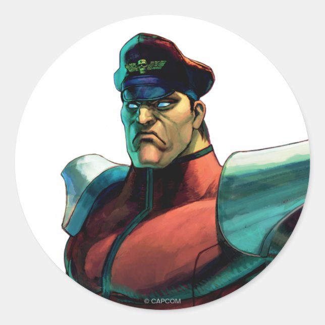 Sticker Rond Stare de bison (Devant)