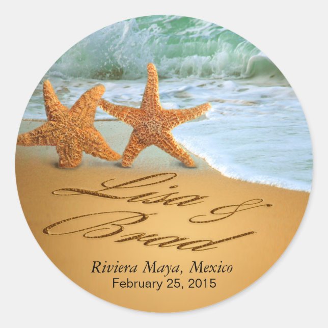 Sticker Rond Starfish M'A DEMANDÉ DE TIRER DES NOMS DANS L'ORDR (Devant)