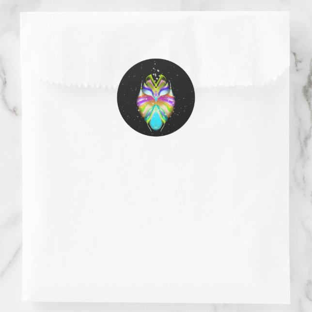 Sticker Rond Starlight Oracle Owl (Sac)