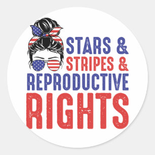 Sticker Rond Stars Stripes Droits de reproduction