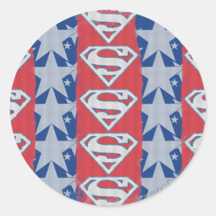 Sticker Rond Stars Superman et logo